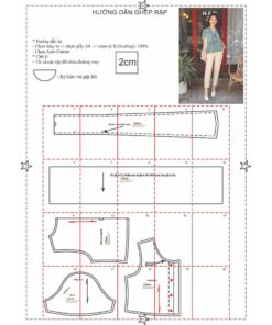 Alternative view of Rập giấy A0 mã 750 - áo thắt nơ