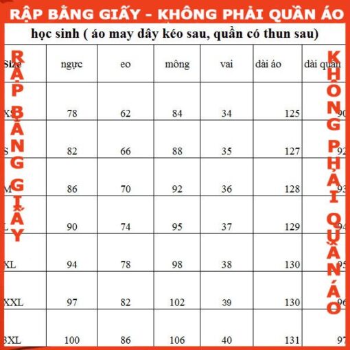 Rập giấy A0 may áo dài học sinh AD08 ( áo + quần) - Hình ảnh 5
