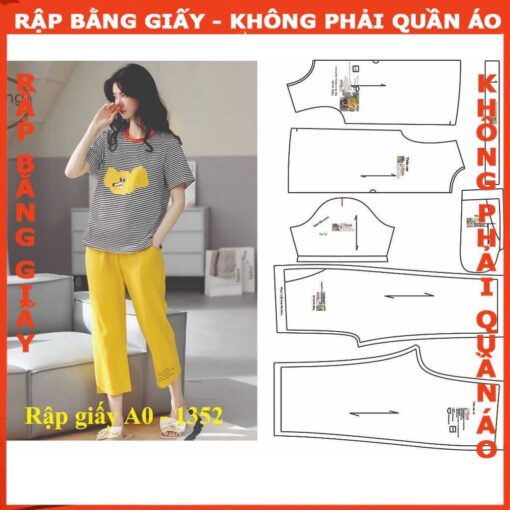 Rập giấy A0 mã 1352 - bộ thun lửng