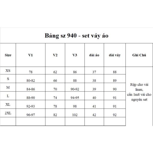 Rập giấy mã 940 - set linen - Hình ảnh 9