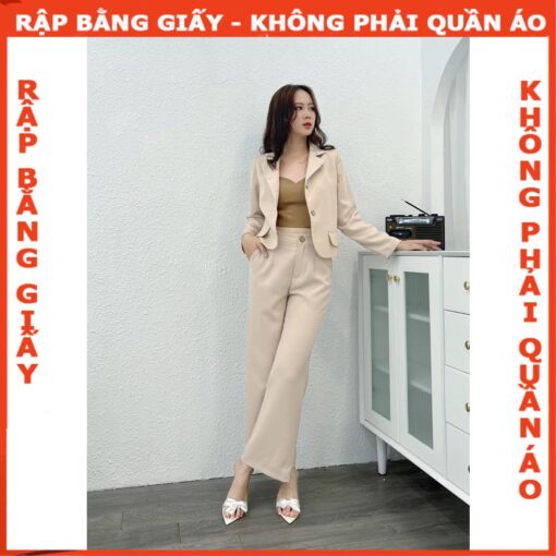 Rập  set bộ vest 1 lớp mã 1639 ( râp áo + rập quần) - Hình ảnh 3
