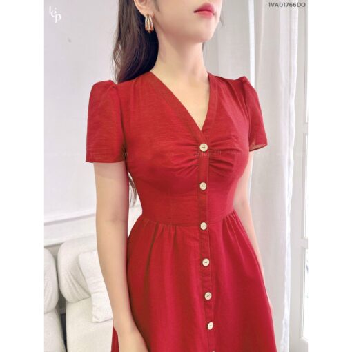 Rập giấy A0 mã 186 - đầm xòe cổ tim - Hình ảnh 2