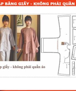 Rập giấy mã 290 - áo pháp phục vạt hò