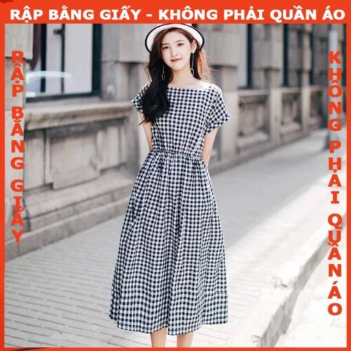 Rập giấy A0 đầm cổ vuông mã 693