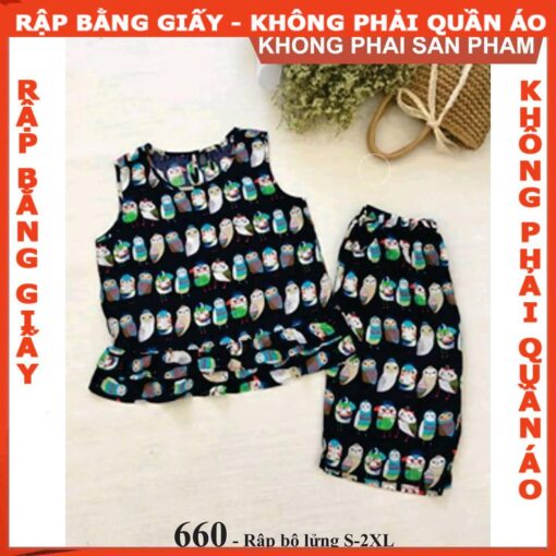 Rập giấy A0 mã 660 - rập bộ mặc nhà - Hình ảnh 2