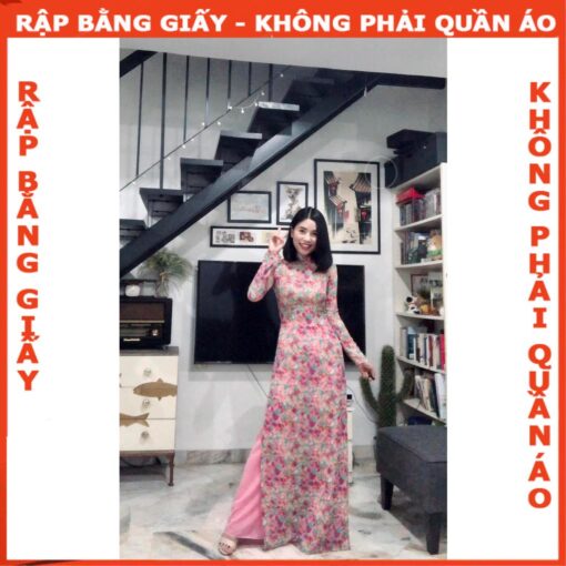 Rập giấy A0 áo dài truyền thống dây kéo sau mã AD30 - Hình ảnh 3