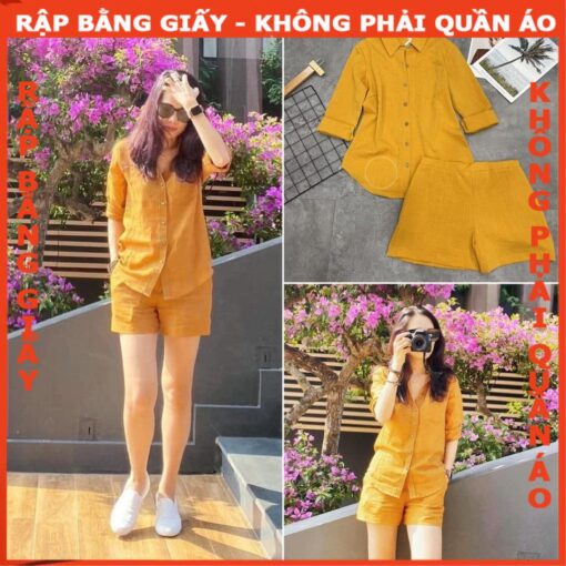 Rập giấy A0 mã 1584 - Rập bộ sơ mi - Hình ảnh 2