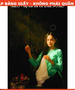 Alternative view of Rập giấy A0 bô bà ba cổ tròn mã AD35