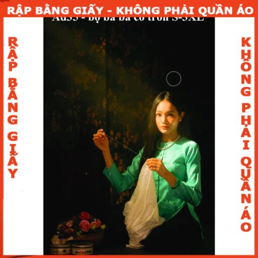 Rập giấy A0 bô bà ba cổ tròn mã AD35 - Hình ảnh 2