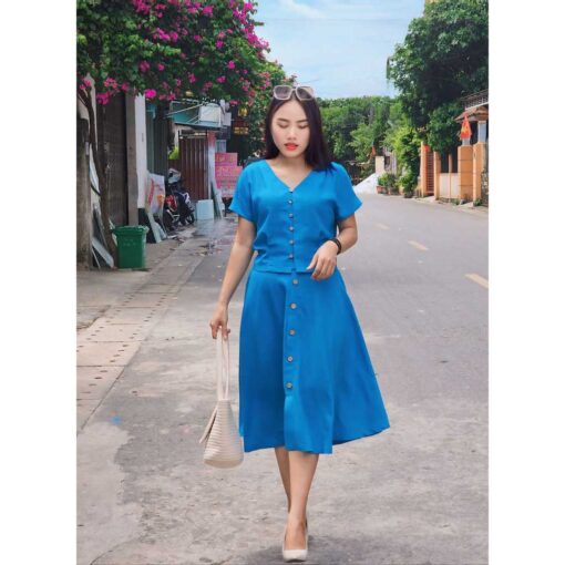 Rập giấy A0  mã 01 set váy áo mặc được - Hình ảnh 8