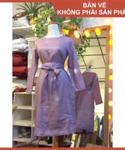 Alternative view of Rập mã 973 - đầm suông dáng dài