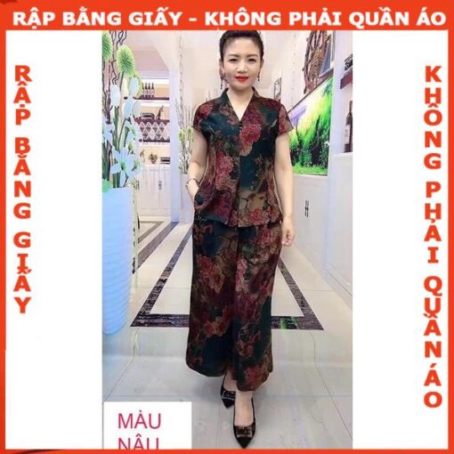 Rập giấy A0 mã 1586 - bộ suông cổ đứng trung niên - Hình ảnh 4