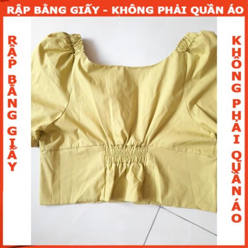 Rập giấy mã 1044- áo tay phồng cổ U - Hình ảnh 3