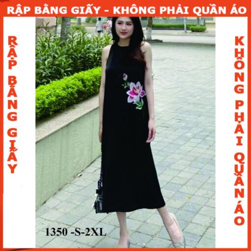 Rập giấy A0 mã 1350 -  đầm suông sát nách