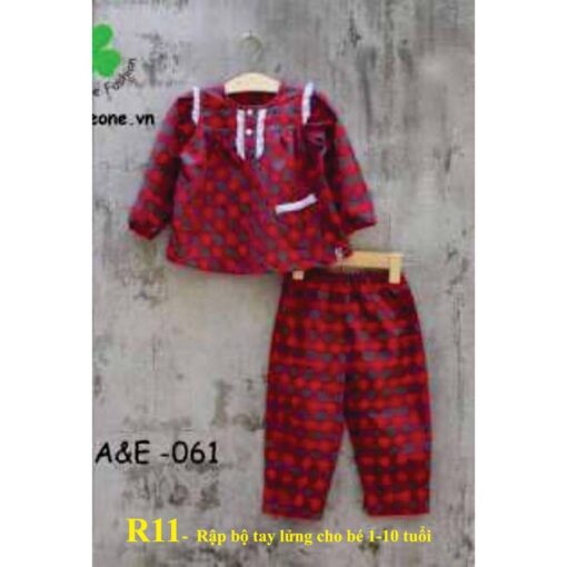 Rập giấy A0 mã R11 - Rập đồ bộ bé - Hình ảnh 3