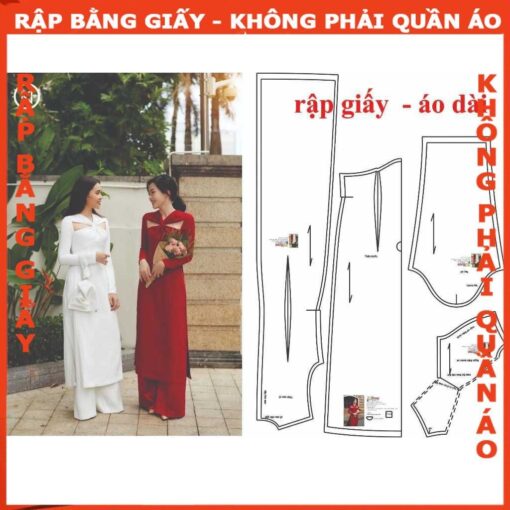 Rập giấy A0 may áo dài mã AD19