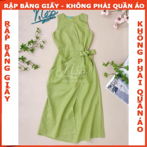 Rập  giấy A0 mã 1662 - đầm mã xếp ly eo - Hình ảnh 2