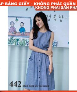 Rập giấy A0 may đầm nữ mã 442