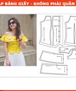 Rập giấy A0 mã 81 - áo trễ vai