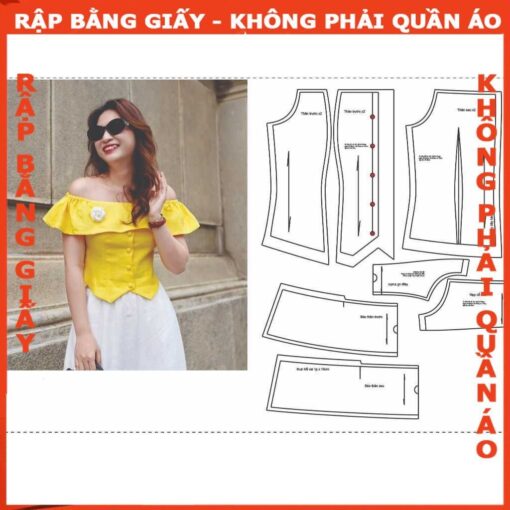 Rập giấy A0 mã 81 - áo trễ vai