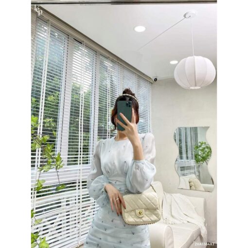 Rập giấy A0 mã 1480 - đầm tay dài - Hình ảnh 4