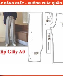 Rập giấy A0 quần suông mã 1366