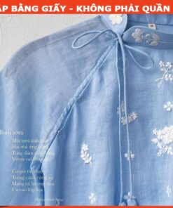 Rập giấy A0 AD53 - Rập áo dài gài nút 1 bên- chỉ rập áo