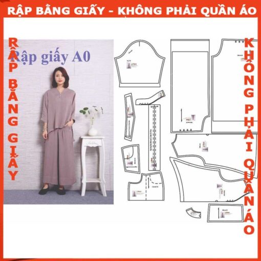 Rập giấy A0 mã 998 - bộ đi chùa nữ