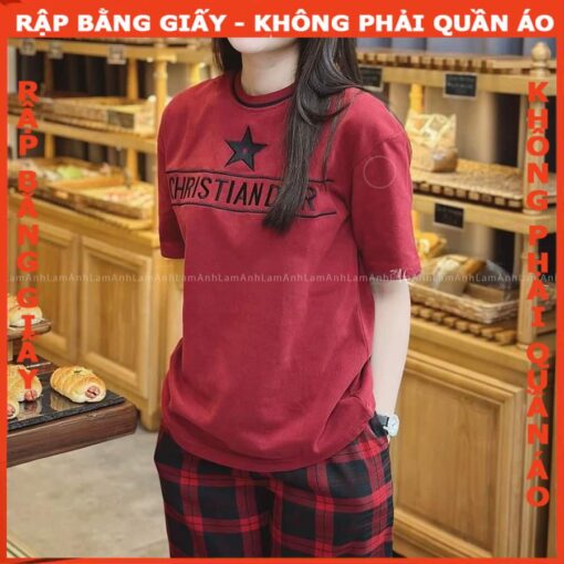 Rập giấy A0 bộ quần suông áo thun mã 1655 - Hình ảnh 2