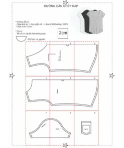 Alternative view of Rập giấy A0 mã 97 - áo thun cổ tim