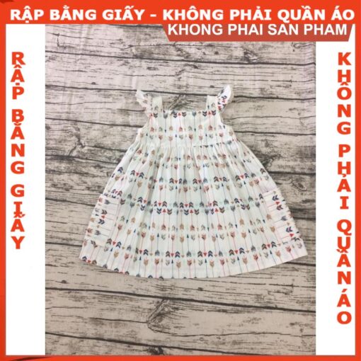 Rập giấy A0 đầm bé gái mã R295 - Hình ảnh 2