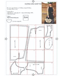 Alternative view of Rập giấy A0 mã 428 - đầm hở eo