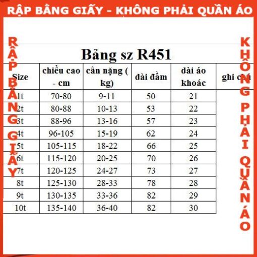 Rập giấy A0 may hanbok bé mã R451 - Hình ảnh 4