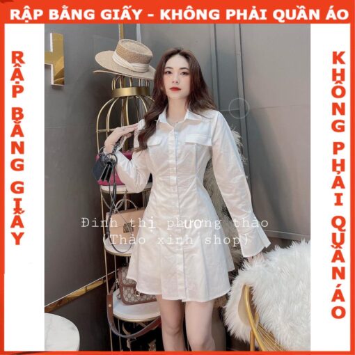 Rập giấy A0 mã 1451 - đầm sơ mi