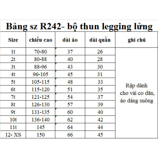 Rập giấy A0 mã R242 - Rập thun bộ mẹ bé - Hình ảnh 2