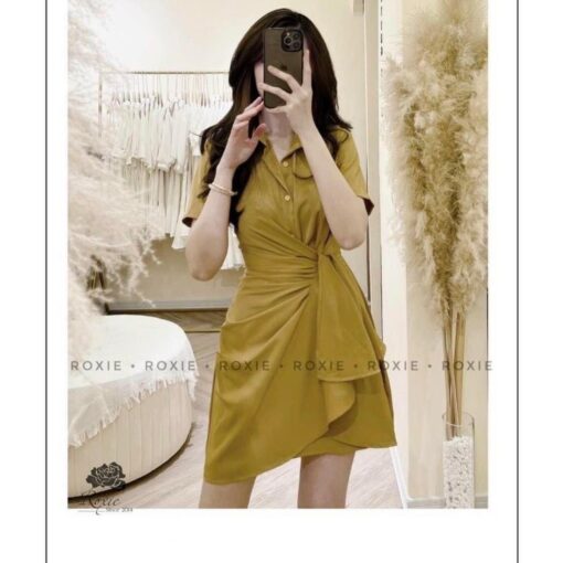 Rập giấy A0 đầm sơ mi xếp eo  mã 319 - Hình ảnh 3