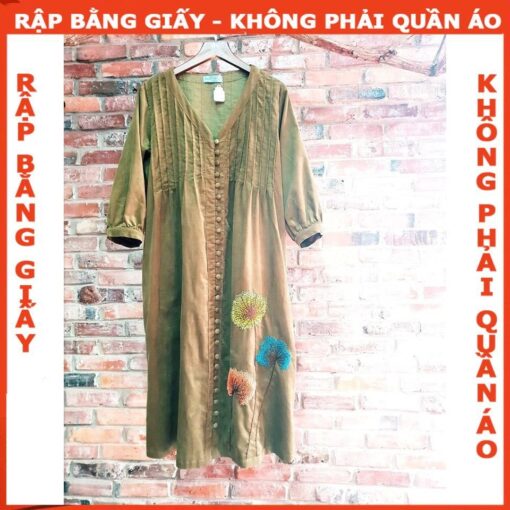 Rập giấy A0 đầm cổ tim mã 655