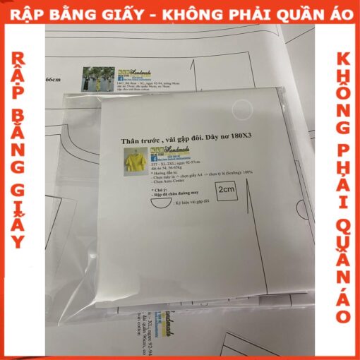 Rập giấy A0 áo kiểu mã 557 - Hình ảnh 4