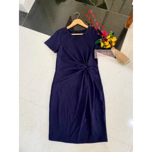 Rập giấy mã 1126 - đầm xoắn eo may vải thun - Hình ảnh 5