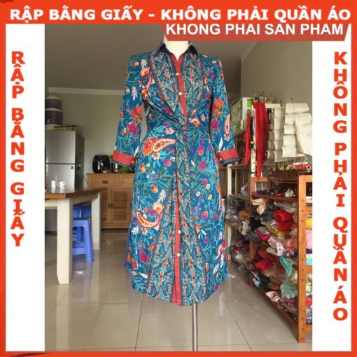 Rập giấy A0 đầm sơ mi xoắn eo - 938 - Hình ảnh 3