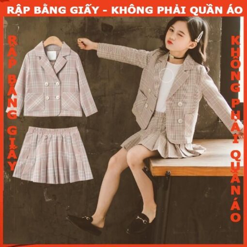 Rập giấy A0 set vest bé gái mã R447
