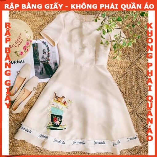 Rập giấy A0 mã 1090 - đầm xòe tay ngắn