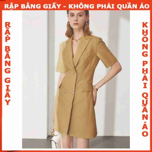 Rập giấy A0 mã 359 - đầm cổ danton