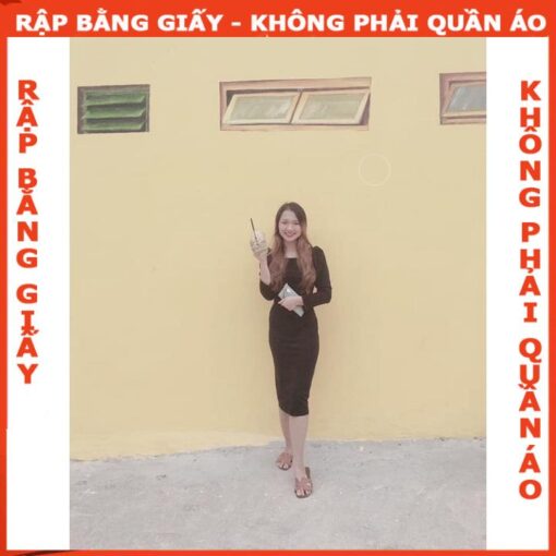 Rập giấy A0  mã 411 - đầm thun ôm - Hình ảnh 5