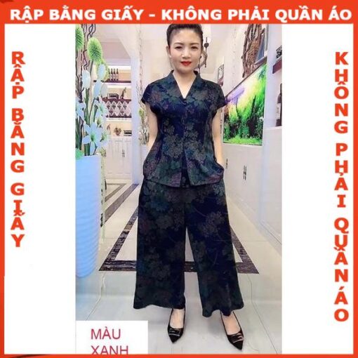 Rập giấy A0 mã 1586 - bộ suông cổ đứng trung niên - Hình ảnh 3
