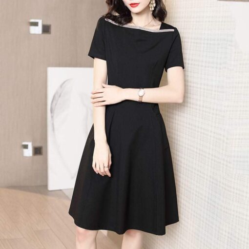Rập giấy A0  mã 1413- đầm đen - Hình ảnh 5