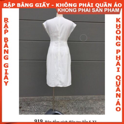 Rập giấy A0 mã 919 - đầm xếp eo - Hình ảnh 3