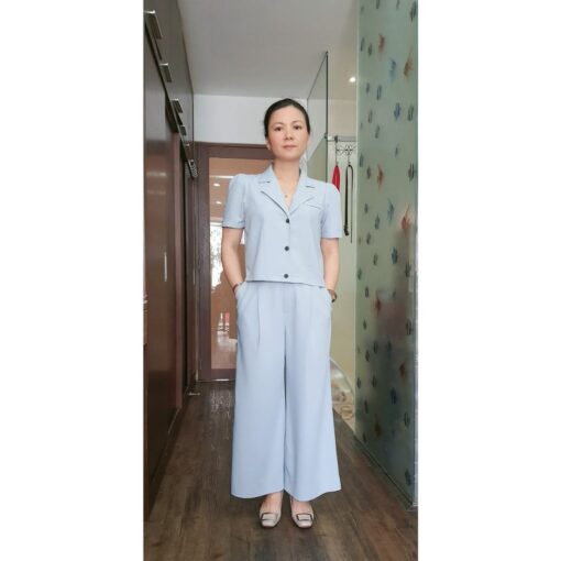 Rập áo croptop tay phồng mã 1077 - Hình ảnh 6