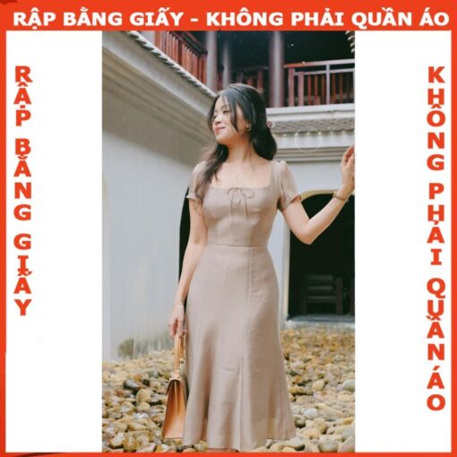 Rập giấy A0 mã 296 - đầm ôm cổ U