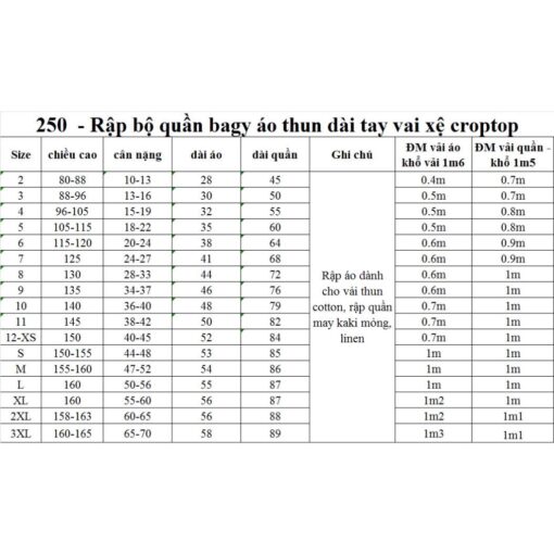 Rập giấy mã 250 - bộ quần bagy áo thun - Hình ảnh 6